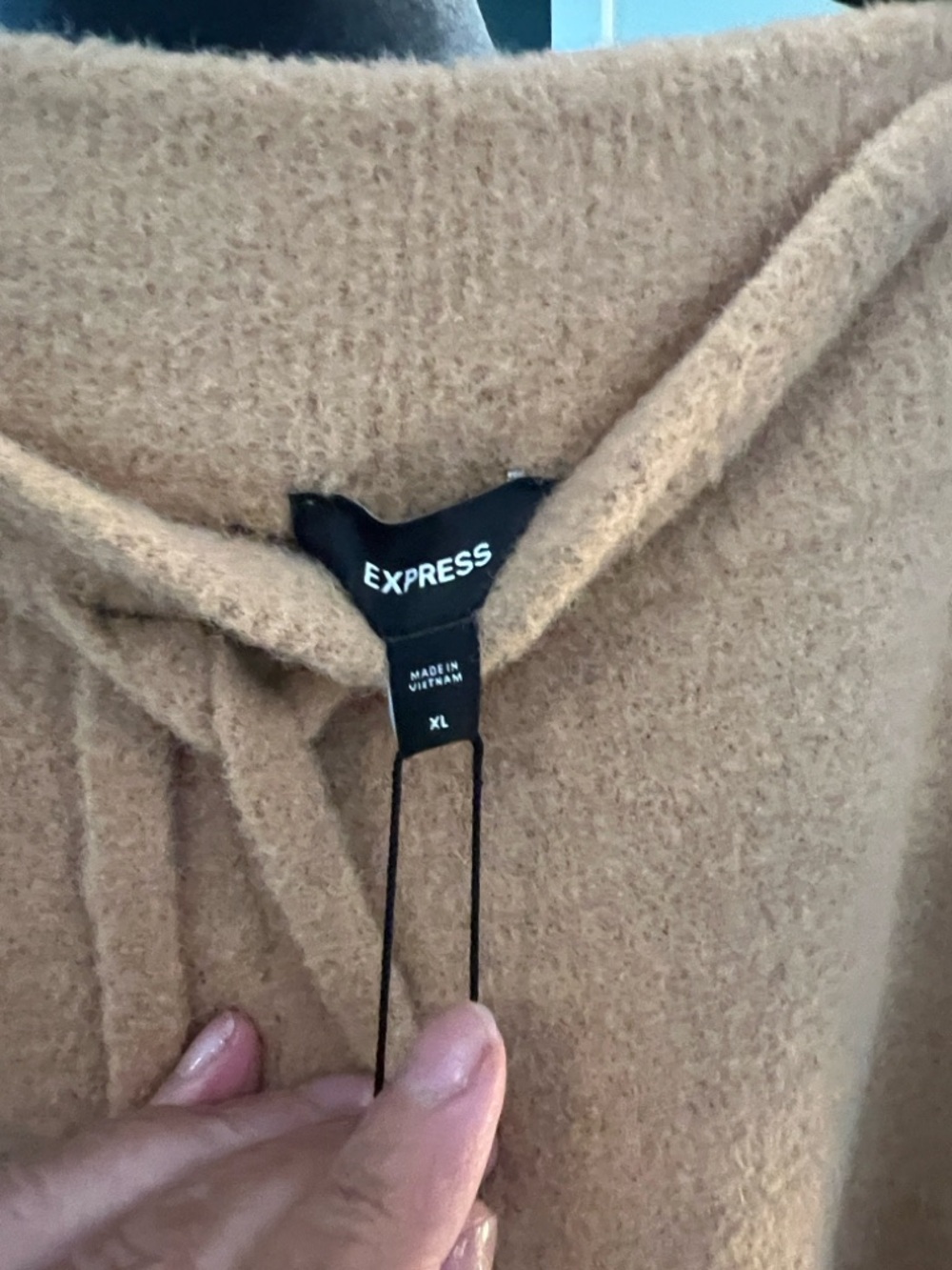 Express Camel Knit Drawstring Pants - Picture 3 of 9